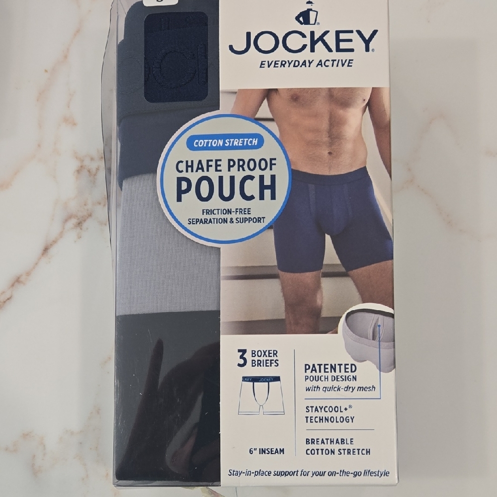 Jockey Blue Boxer Briefs Stretch Comfort